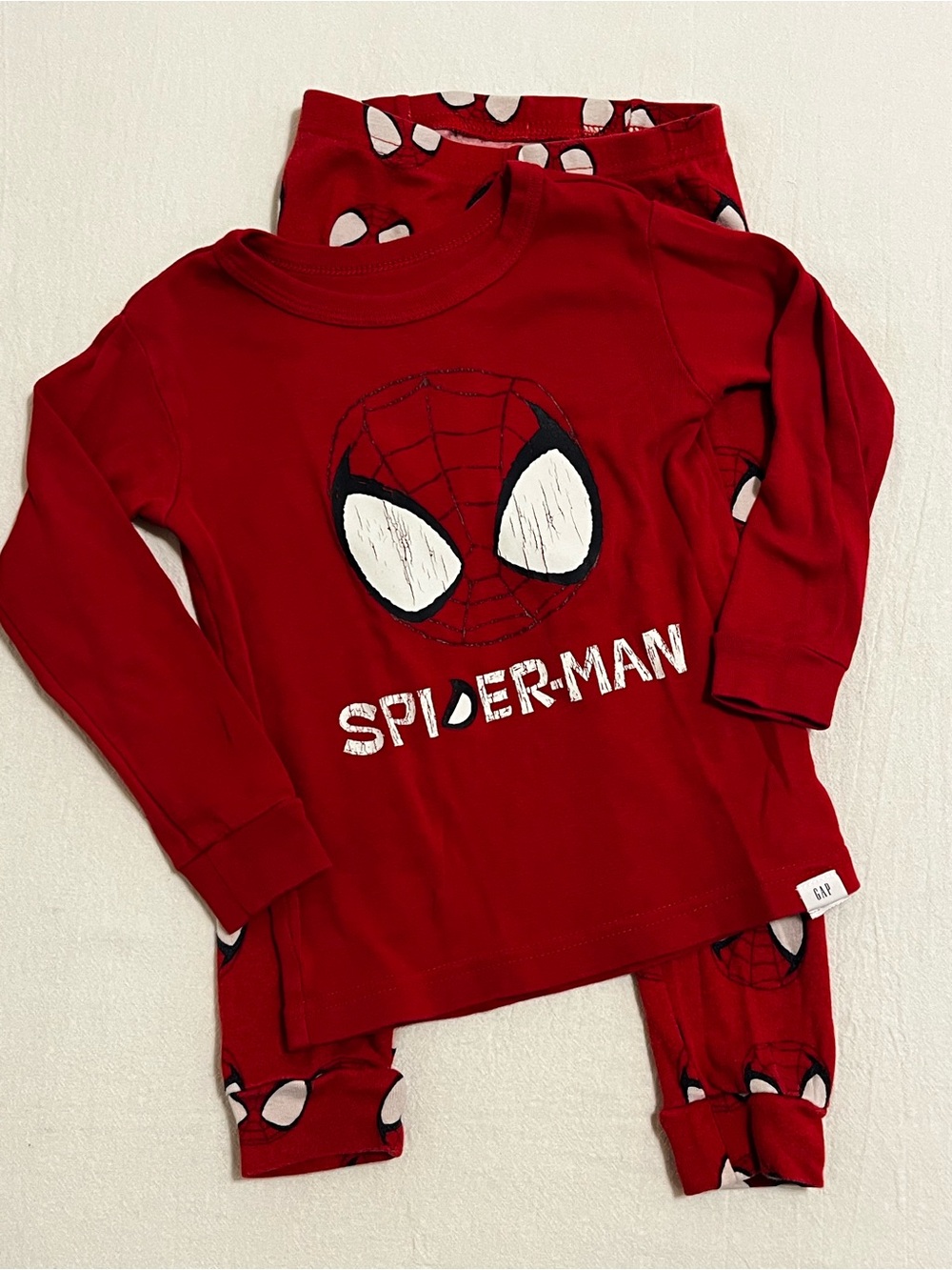 Baby Gap Marvel Spider-Man Two Piece Pajama Set Organic Cotton Toddler Boys 3